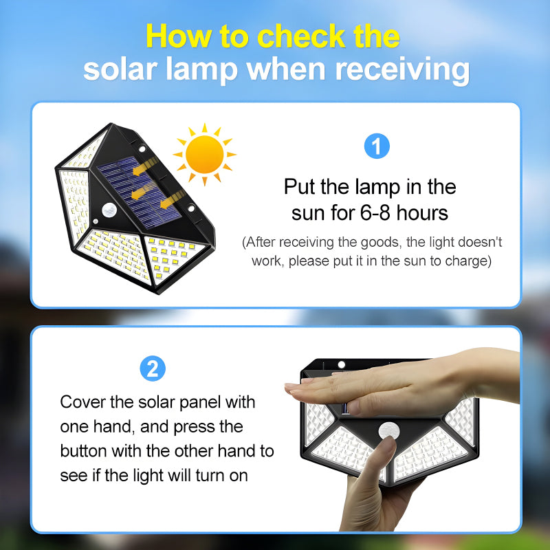 LED Wall Light (Solar + Motion Sensor)