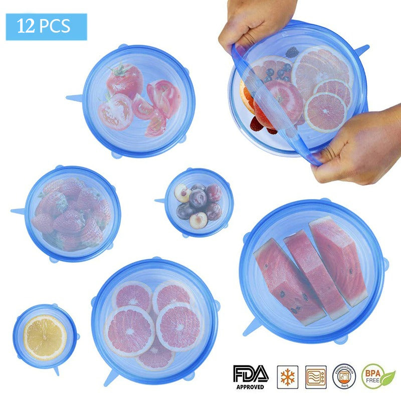 Silicone Food Wrap (12 Caps)